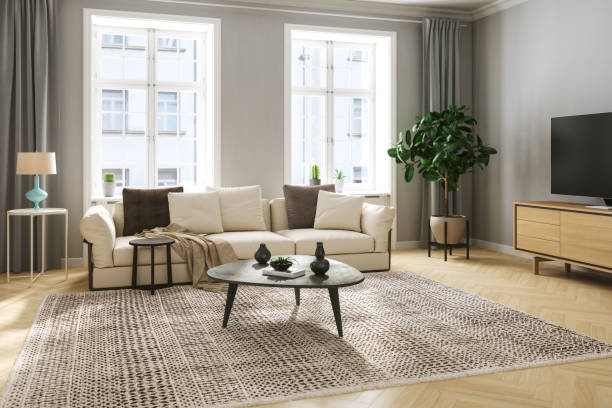 istock Modern Minimalist Living Room 2110364347