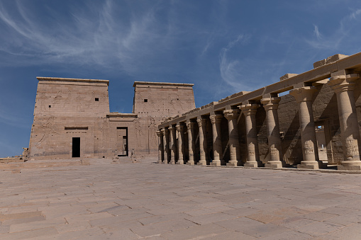 The Temple of Philae in Aswan. Egypt.