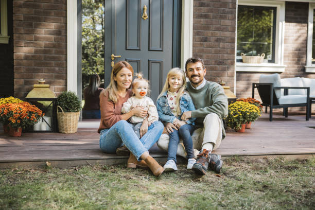 istock Young family enjoying in sunny day 2110509103