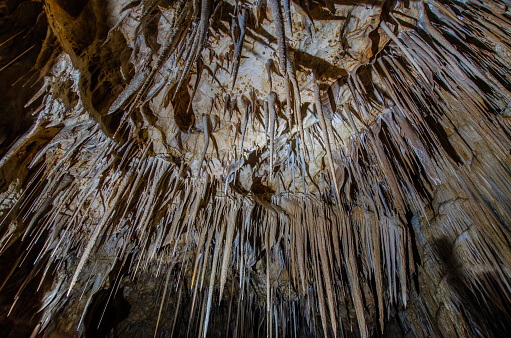 Stalattiti della Grotta Gis a Cesi in Umbria