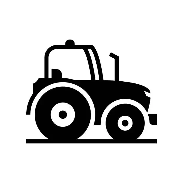 Vector illustration of Tractor Line Icon. Auto, Car, Mini Van, Truck, 4x4, Sedan.