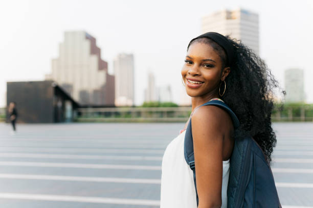 istock Attractive african girl student outdoors at the college 2110574871