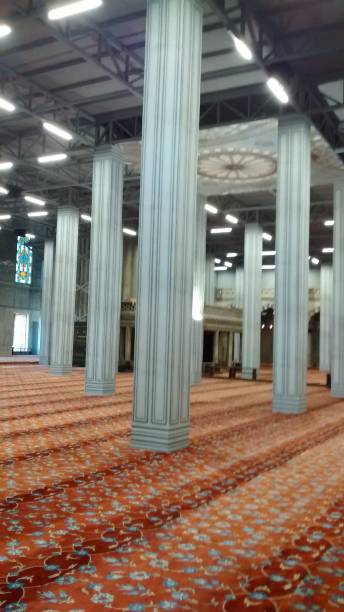 Interior of Sultanahmet Mosque in Istanbul, Turkey