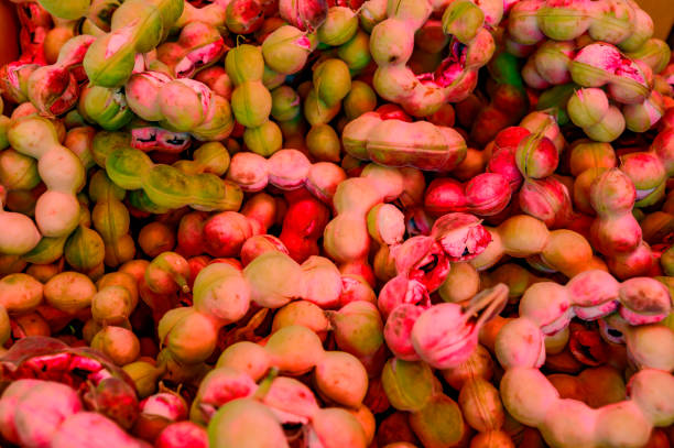 istock Background of Manila Tamarind on a fruit stand 2110660149