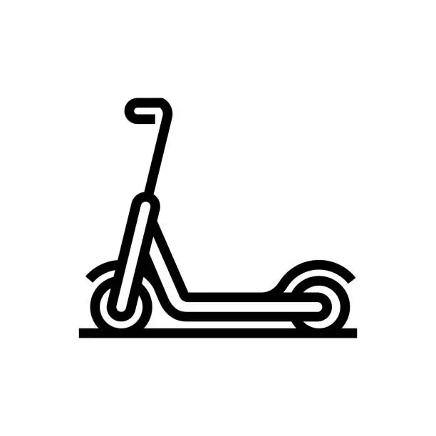 Vector illustration of Electric Scooter Line Icon.