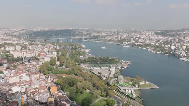 istanbul pierre loti aerial view stock high quality 4k video