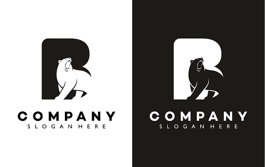 bear logo vector template illustration design