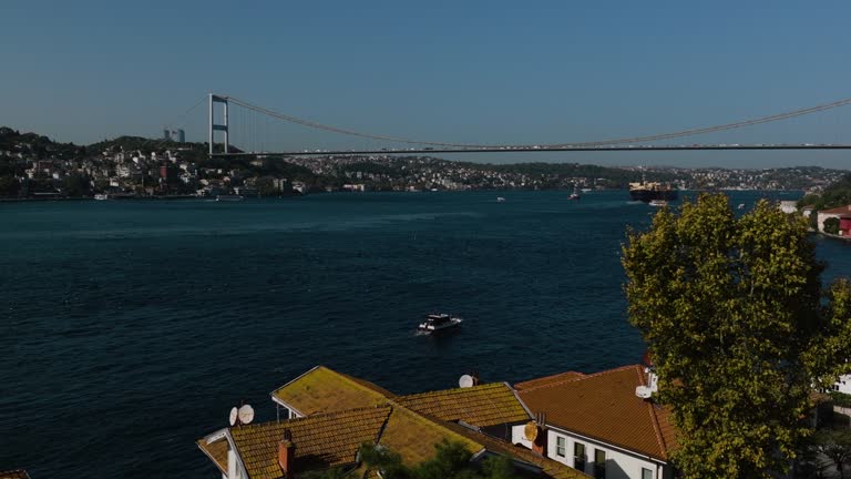 Istanbul Anadolu Hisari Aerial View,  stock video