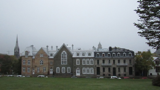Row houses near the Citadelle in QUebec City, Canada