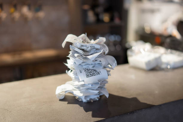 istock Busy Evening Shift at a Restaurant With Piled-Up Order Tickets on the Counter 2110837799