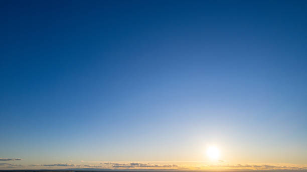 istock Beautiful Northern California Sunset with bright blue sky gradient 2110886668