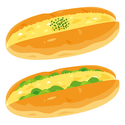 Egg hot dog buns Set