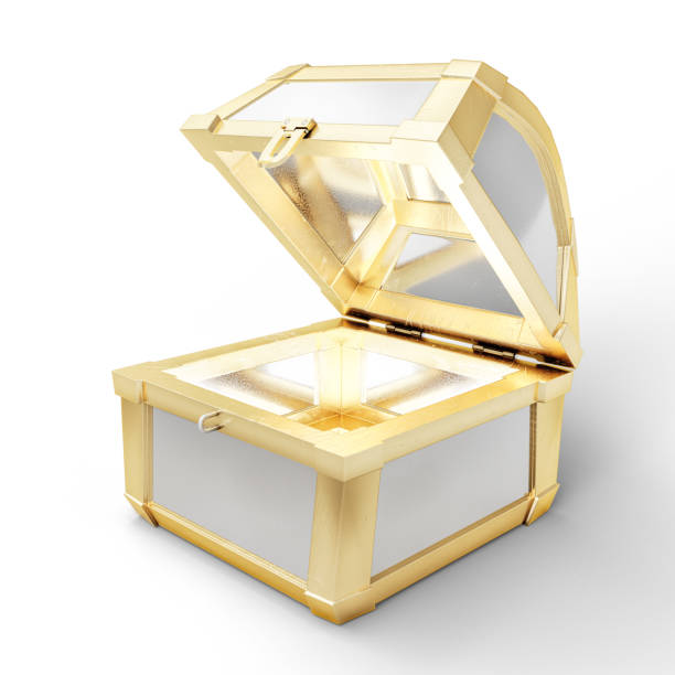 Vintage chest with jewellery, open cover