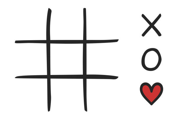 Tic-Tac-Toe 벡터 벡터 아트 일러스트