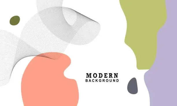 Vector illustration of Modern liquid shape background design
