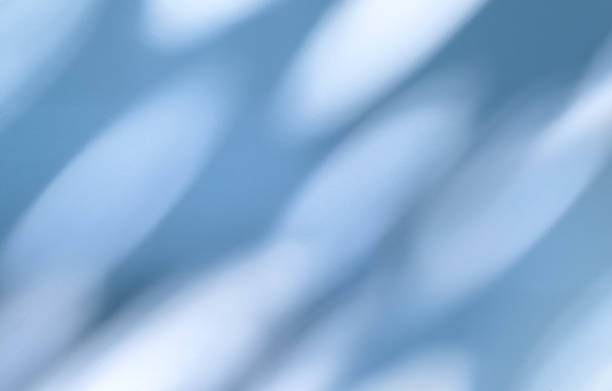 istock Wall interior background, studio, and backdrops show products. with shadow from window color white and blue light. background for text insertion and presentation of product 2111083198