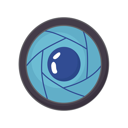 Camera lense icon clipart avatar logotype  isolated vector illustration