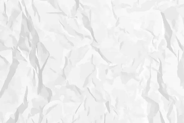 Vector illustration of White clean crumpled paper