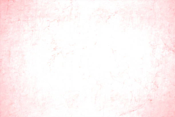 A horizontal vector illustration of textured gradient bright light faded pink, peach and white backdrop, Smudges, texture and faint stains or scratches all over with ample copy space, no people and no text. Can be used as wallpapers, textures templates and designs.