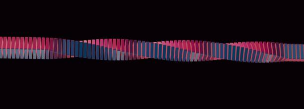 istock Abstract 3D cubes spiraling in a mesmerizing manner, creating a hypnotic and visually striking image against a sci-fi black isolated background. 2111244650