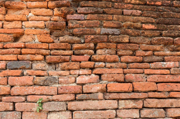 istock Old red brick wall. background of empty brick wall texture for background. detail for text creative, backdrop and Design. 2111301329