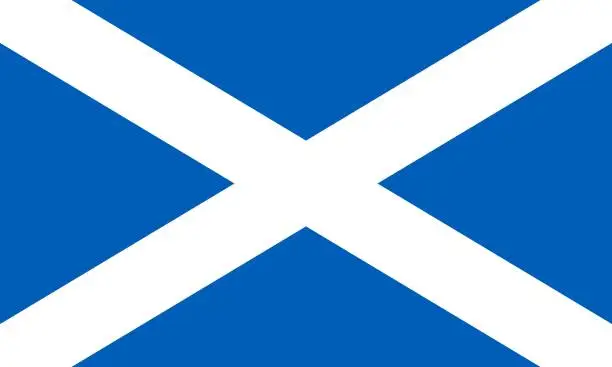 Vector illustration of national flag of Scotland