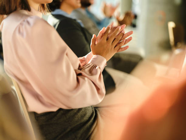 istock Applauding on successful business seminar! 2111318205