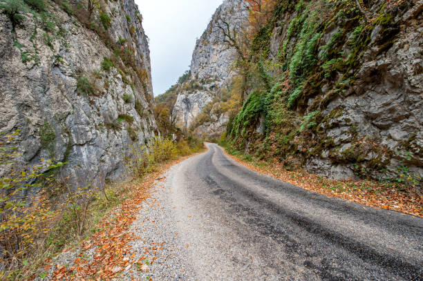 Village road passing through the valley
