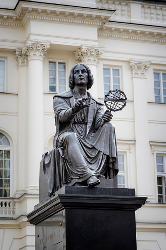 Nicolaus Copernicus Monument, Warsaw, Poland. Designed by Bertel Thorvaldsen in 1830