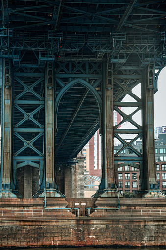 The Manhattan Bridge is a suspension bridge that crosses the East River in New York City, connecting Lower Manhattan at Canal Street with Downtown Brooklyn at the Flatbush Avenue Extension.
