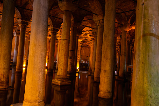 The Basilica Cistern - underground water reservoir build. Yerebatan Sarnici