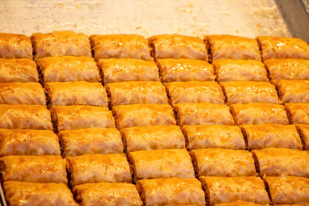istock Traditional, delicious Turkish baklava. Turkish dessert 2111449179