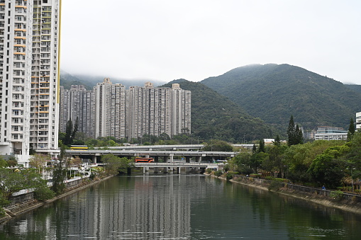 Shing Mun River near Shek Mun Estate, Sha Tin, Hong Kong