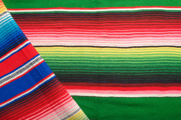 istock Cinco de Mayo background. Serape, colorful blanket with stripes. 2111460295