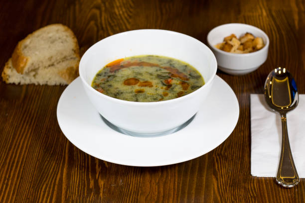 istock Turkish Kara Lahana corbasi - Black Cabbage or Kale Soup. 2111475360