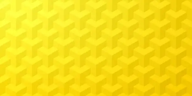 Vector illustration of Abstract yellow background - Geometric texture