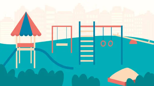 Vector illustration of playground