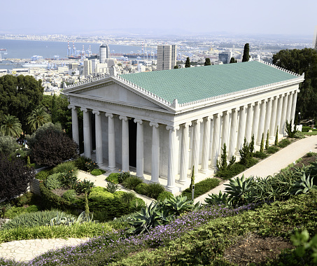 Bahá'í Shrine amidst lush gardens in Haifa
