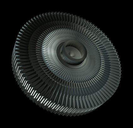 Metallic industrial fan blades with dynamic design