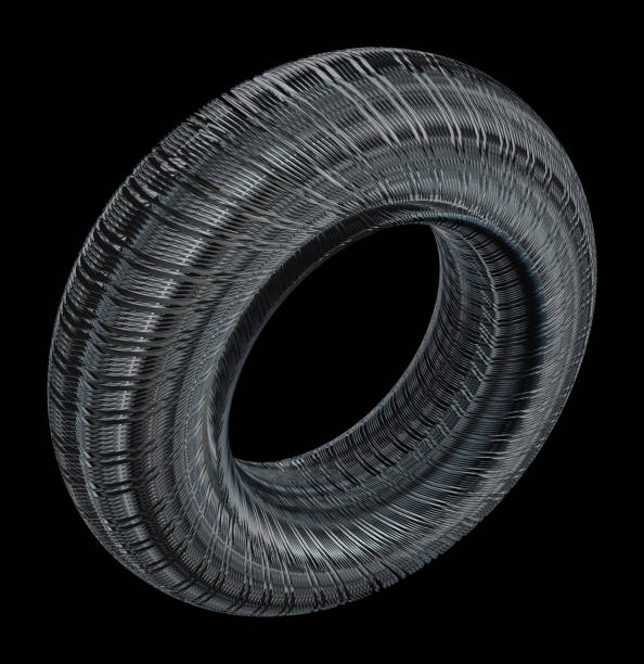 istock Industrial Coil in High Detail on Black Background 2111499179