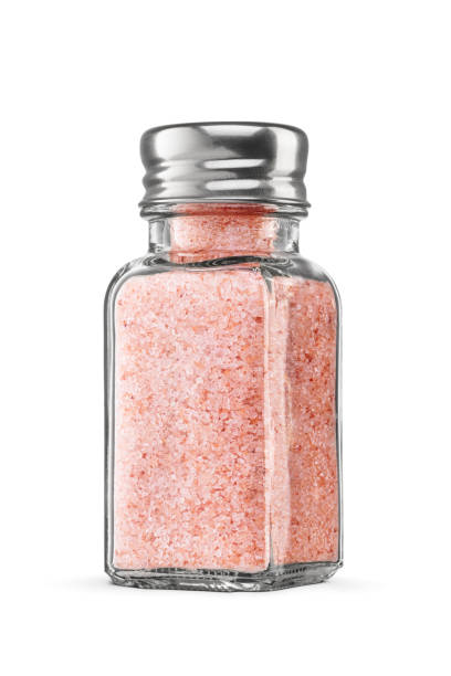 istock Himalayan salt shaker isolated with clipping path. Front view, pink color. 2111505902