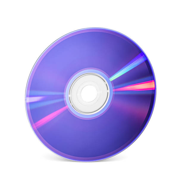 istock DVD-R writable disk for music, video, movie or data storage isolated on white. 2111505910