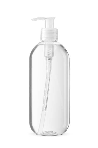 istock Pump bottle of transparent liquid soap isolated on white. 2111505933
