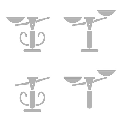 scale icon on white background, vector illustration