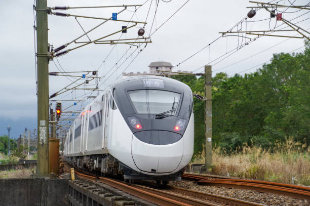 istock Limited express train running in Taiwan 2111601267