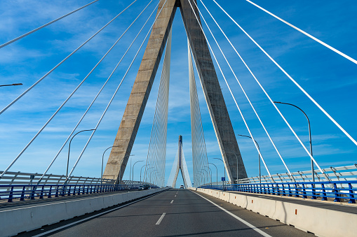 Ponte international do Guadiana Bridge over Guadiana river frontier between Spain and Portugal