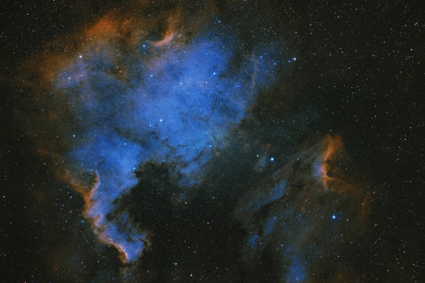 istock Beautiful space wallpaper. Stellar space with blue nebulae. Stars and galaxy 2111628565