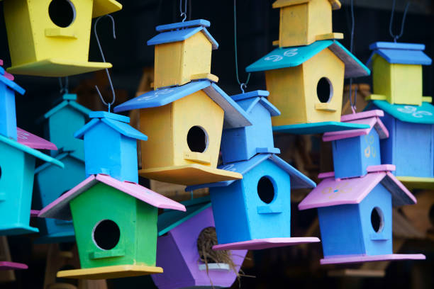istock wooden bird house 2111640314