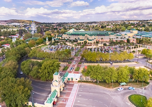 Johannesburg, South Africa - March 24, 2024: Gold Reef City which includes the casino and an amusement park south of Johannesburg city