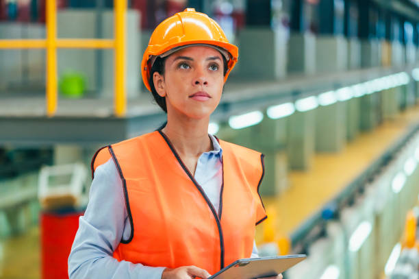 istock In this compelling stock photo, an engineer is captured in the dynamic environment of a train and railway garage, immersed in the meticulous tasks of maintenance 2111666904